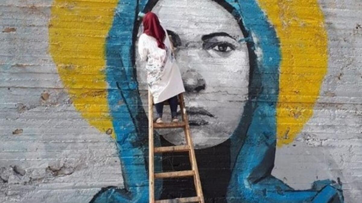 Artwork by the Jordanian artist Rawa in Wadi abdoun (Instagram)