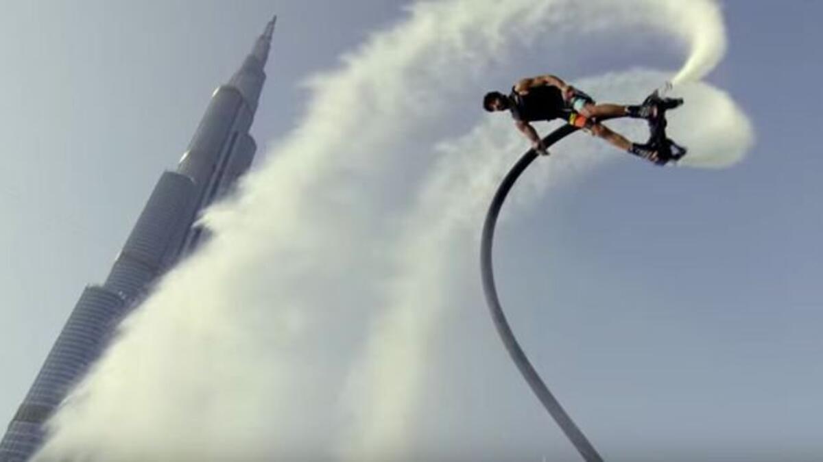 Flyboard/ hydro flying
Hydra flying is particularly famous in Dubai because it is only one of the few places where you can find yourself a flyboard and the right kind of trainers to train you to do it (Twitter)