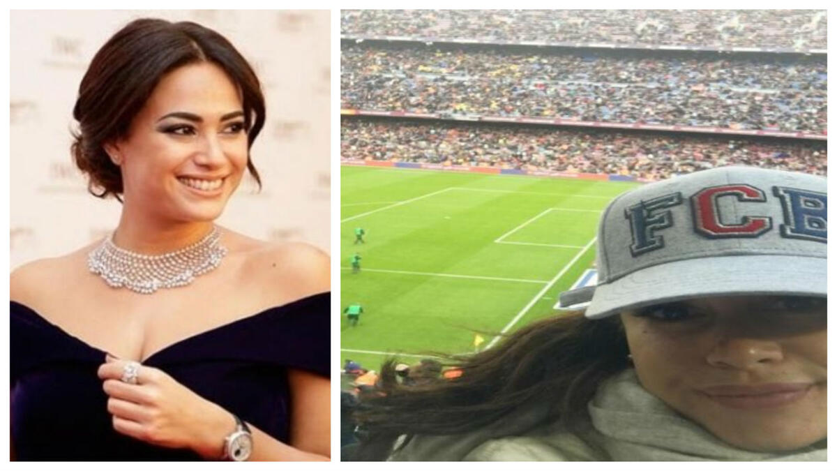 نشرت الممثلة التونسية هند صبري سابقًا نشرت الفنانة التونسية هند صبري صورة لها وهي تشجع نادى برشلونة.