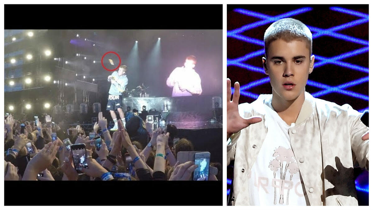 في 2017، ألقى مجهول حذاءه على مغني البوب الكندي "جاستن بيبر" بعد أن نسي كلمات أغنية Despacito خلال مهرجان Summerburst في ستوكهولم.