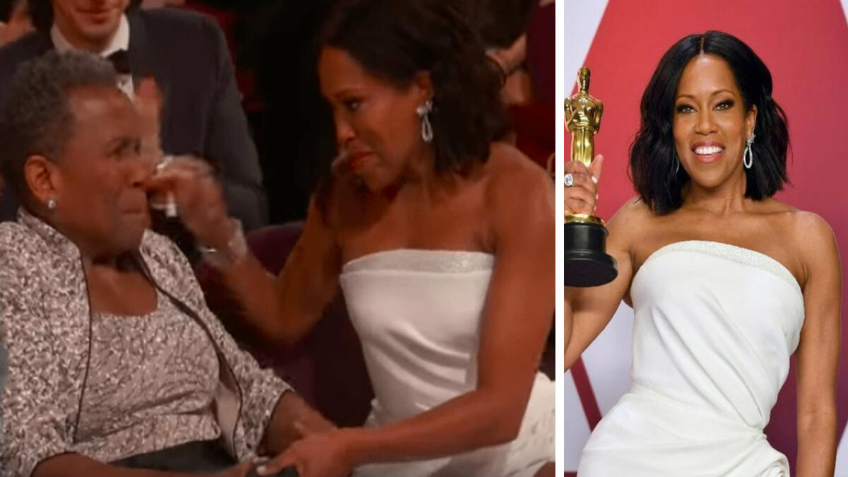 واحدة من أكثر اللقطات تأثيرًا في الحفل حين أهدت النجمة "ريجينا كينج" جائزتها كأفضل ممثلة مساعدة عن دورها في فيلم If Beale Street Could Talk لوالدتها في خطاب مخلوط بالدموع.