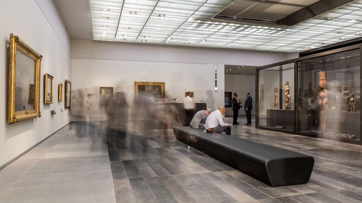 A general view shows a room at the Louvre Abu Dhabi Museum during tour (Twitter)