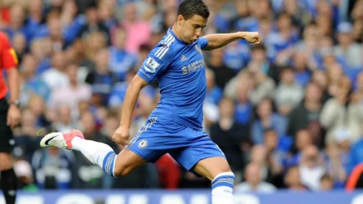 Eden Hazard scores for Chelsea 2012