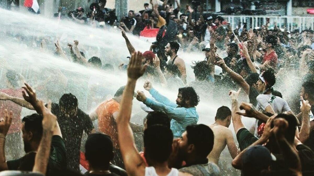 Protest in Iraq (Twitter)