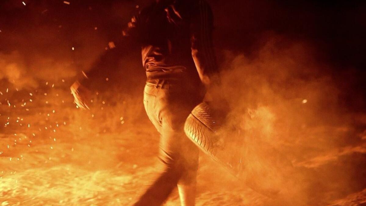 A Palestinian protester from a group calling themselves the "night confusion units"  (Twitter/Fadi Thabet)