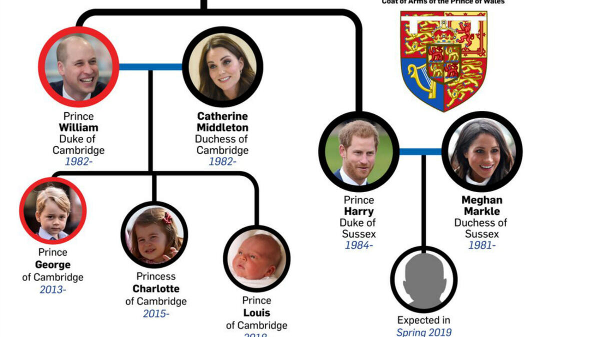 ومنذ أول لحظة له/لها في الحياة، سوف يحتل رضيع/رضيعة ساسكس مرتبة مُتقدمة في ترتيب العرش البريطاني، فالأمير هاري يأتي في المرتبة السادسة فأبناء أخيه الأكبر الأمير ويليام يسبقونه.