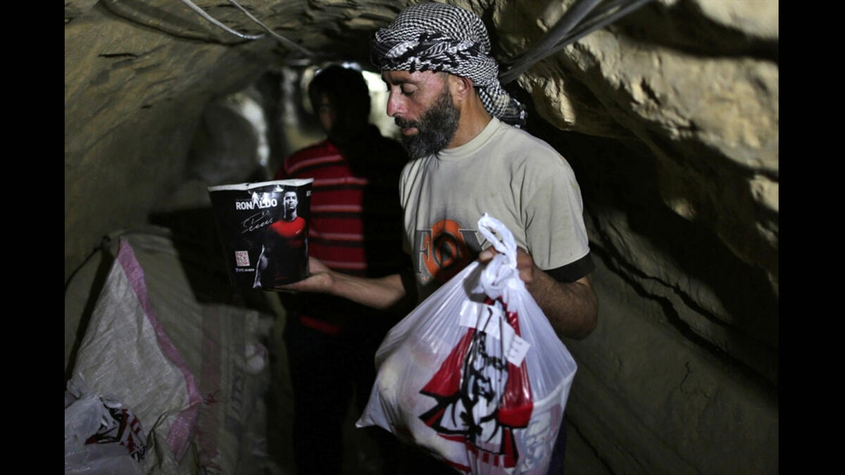 gaza tunnel kfc smuggled