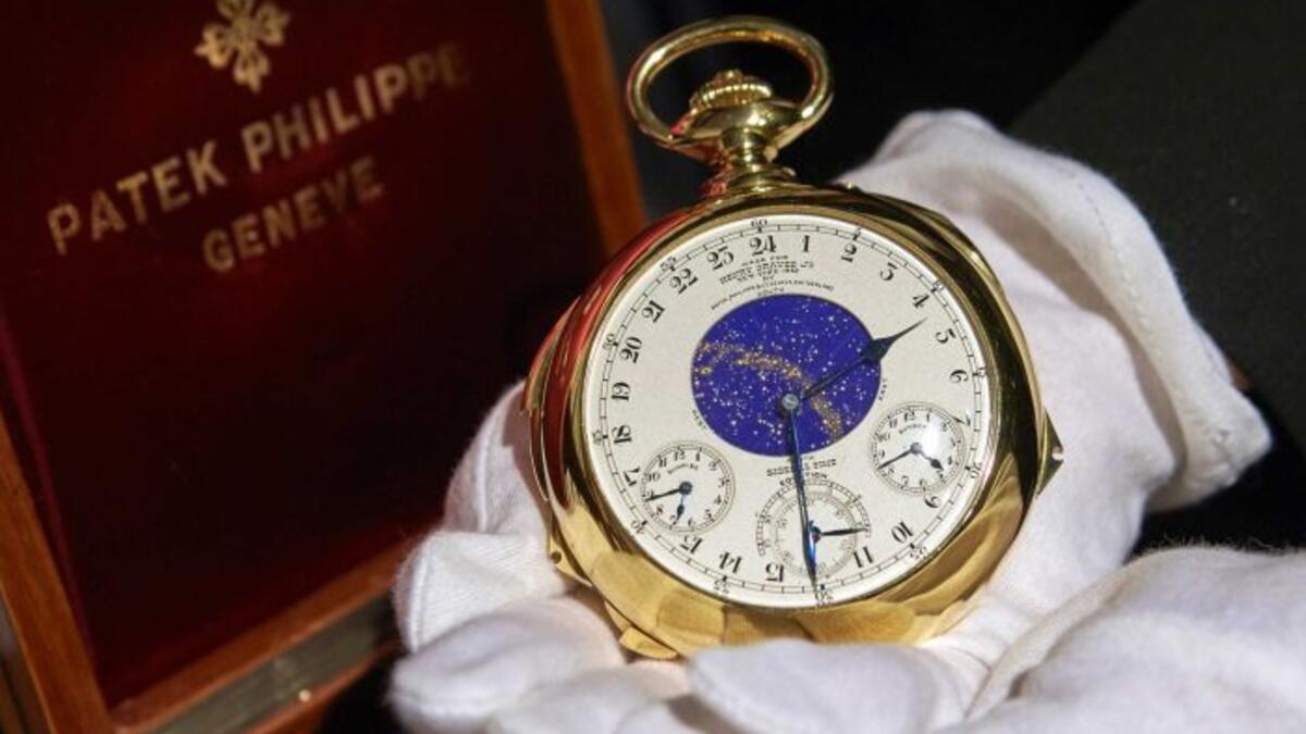 Patek Philippe Supercomplication at $24 million: This gold pocket watch was created in 1933 by Patek Philippe for banker Henry Graves Jr. The watch took 5 years to design and build and features 24 complications. (luxuo.com)