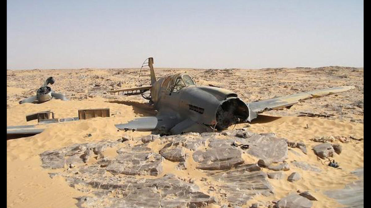 abandoned RAF fighter plane Egypt
