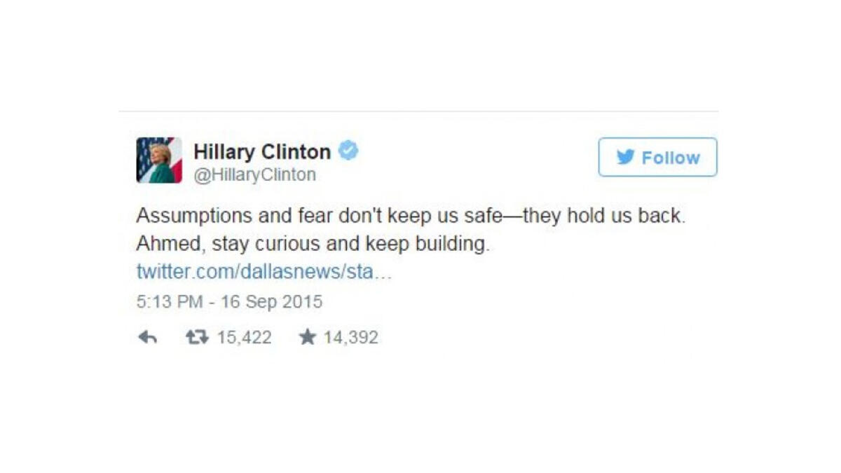 Hillary Clinton tweet
