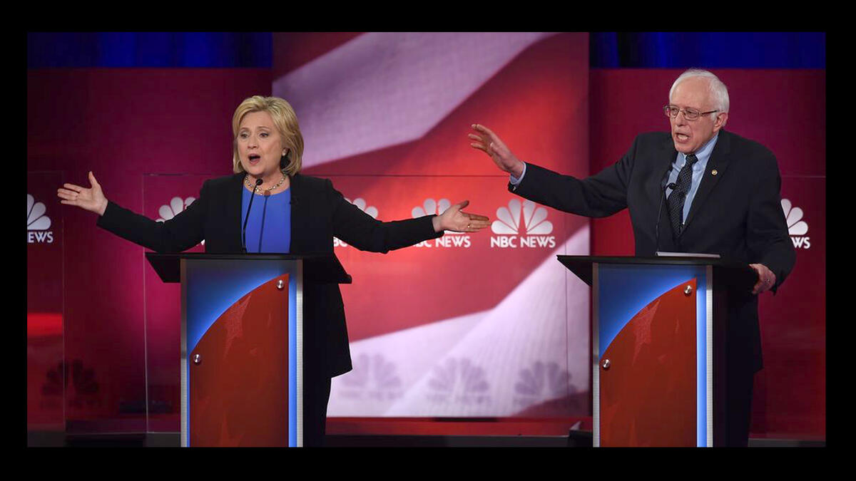 Clinton and Sanders debate over Israel
