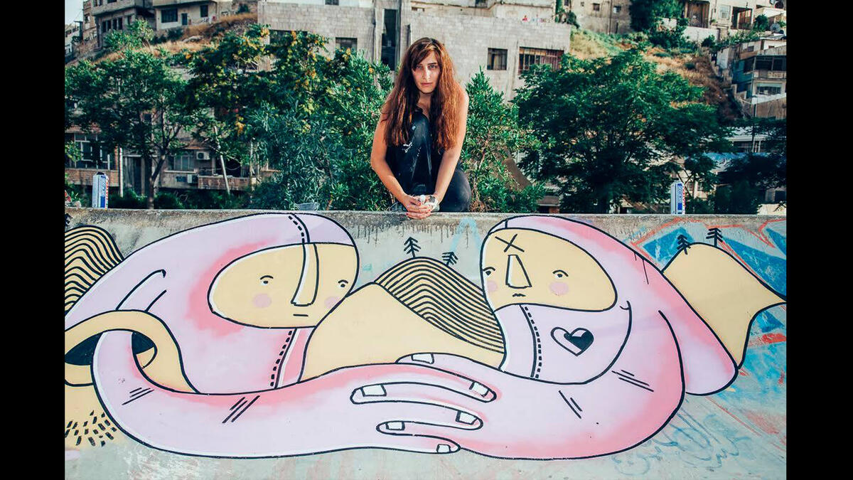 Graffiti artist Yara Hindawi