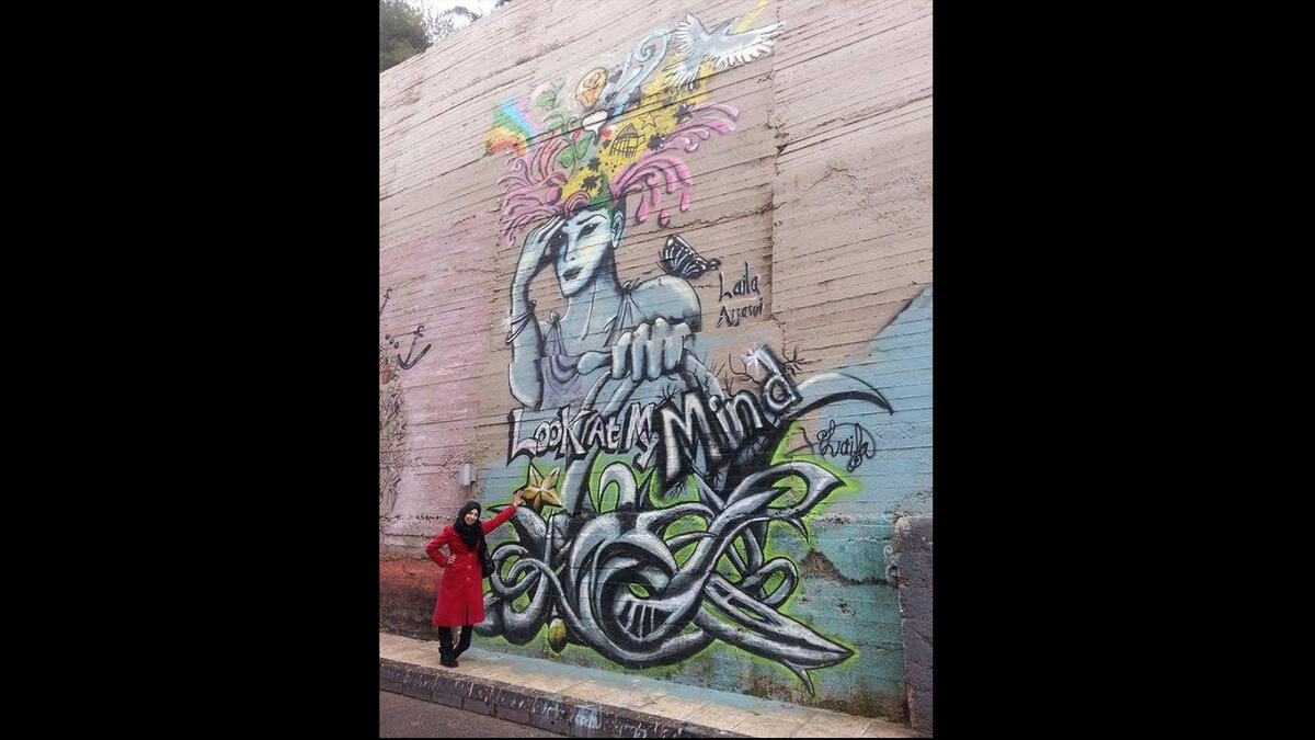 Graffiti artist Laila Ajjawi