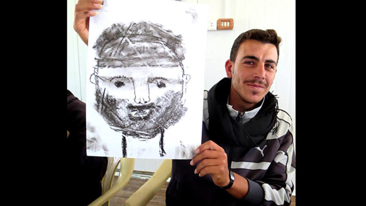 Not bad, for someone's first-ever portrait. The class - conducted in a small metal caravan - included clever "sketching warm-ups" to loosen up the group. Soon everyone was focused on their work, hardly aware of the stifling heat.