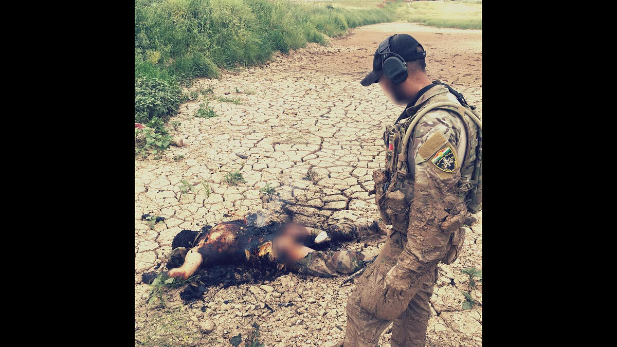 Dead Daesh fighter in Iraq