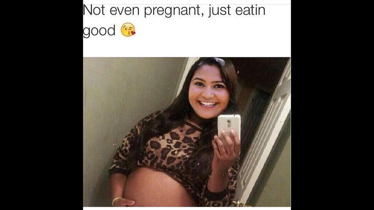 not pregnant fat