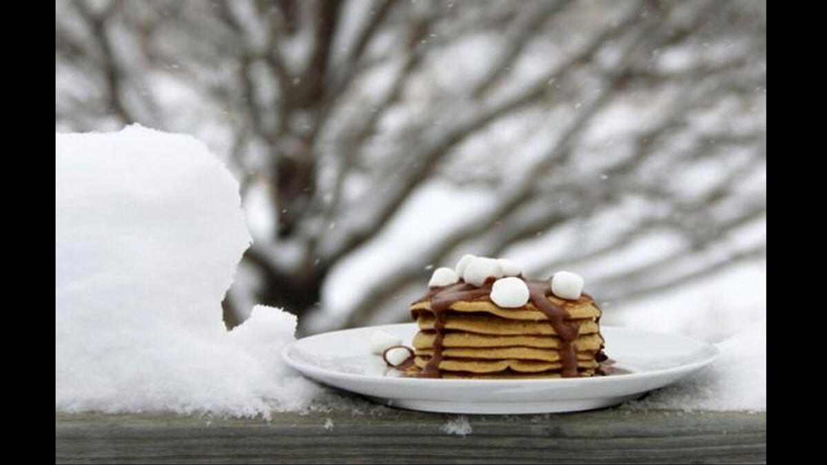 snow pancakes
