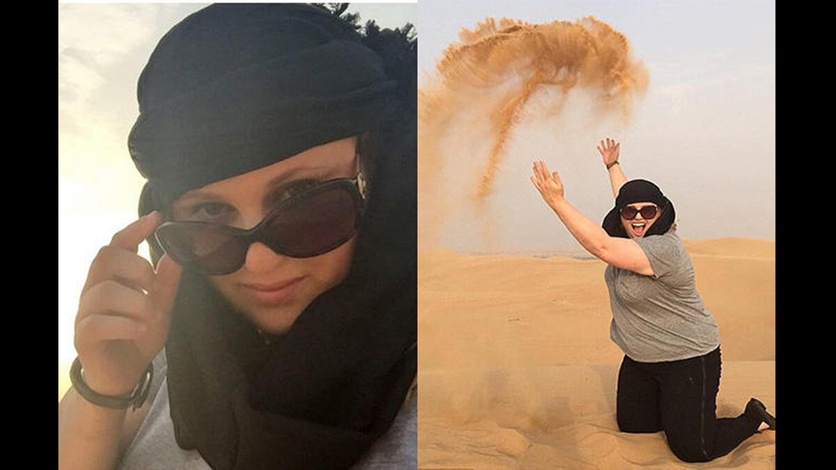 The lady from the land down under is no stranger to switching time zones. ‘Pitch Perfect’ star Rebel Wilson got down and dirty in the Dubai sand dunes this summer.
