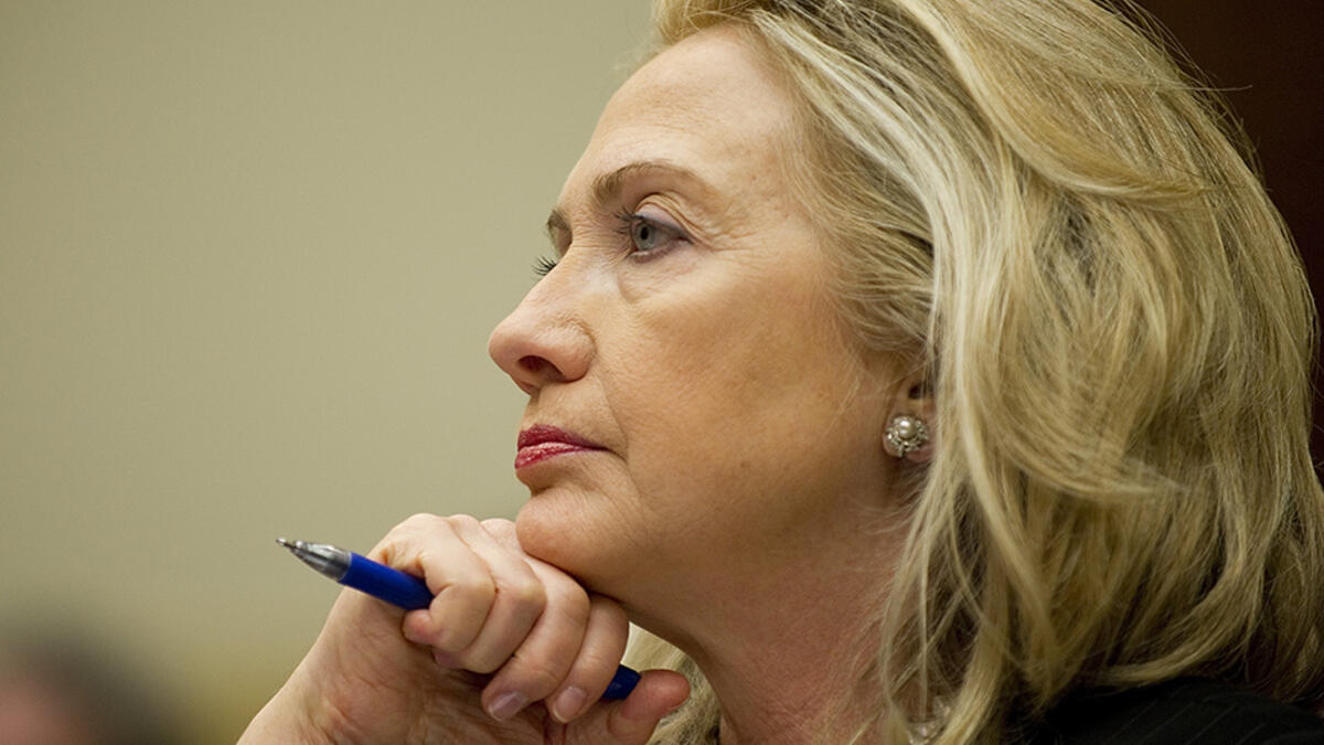 hillary clinton profile face