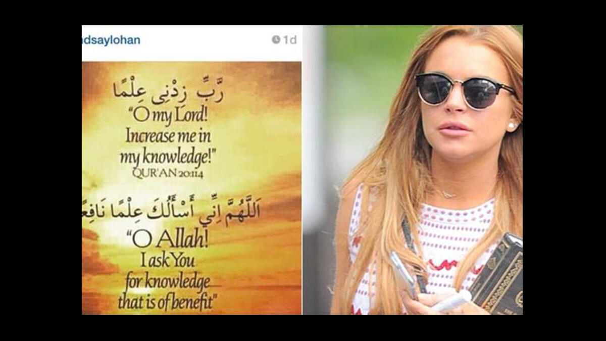 Lindsay Lohan arabic dress