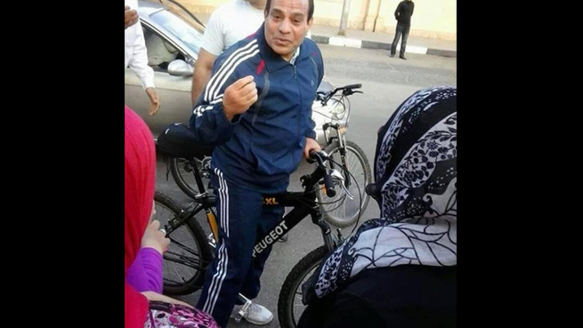 President Sisi cyclist