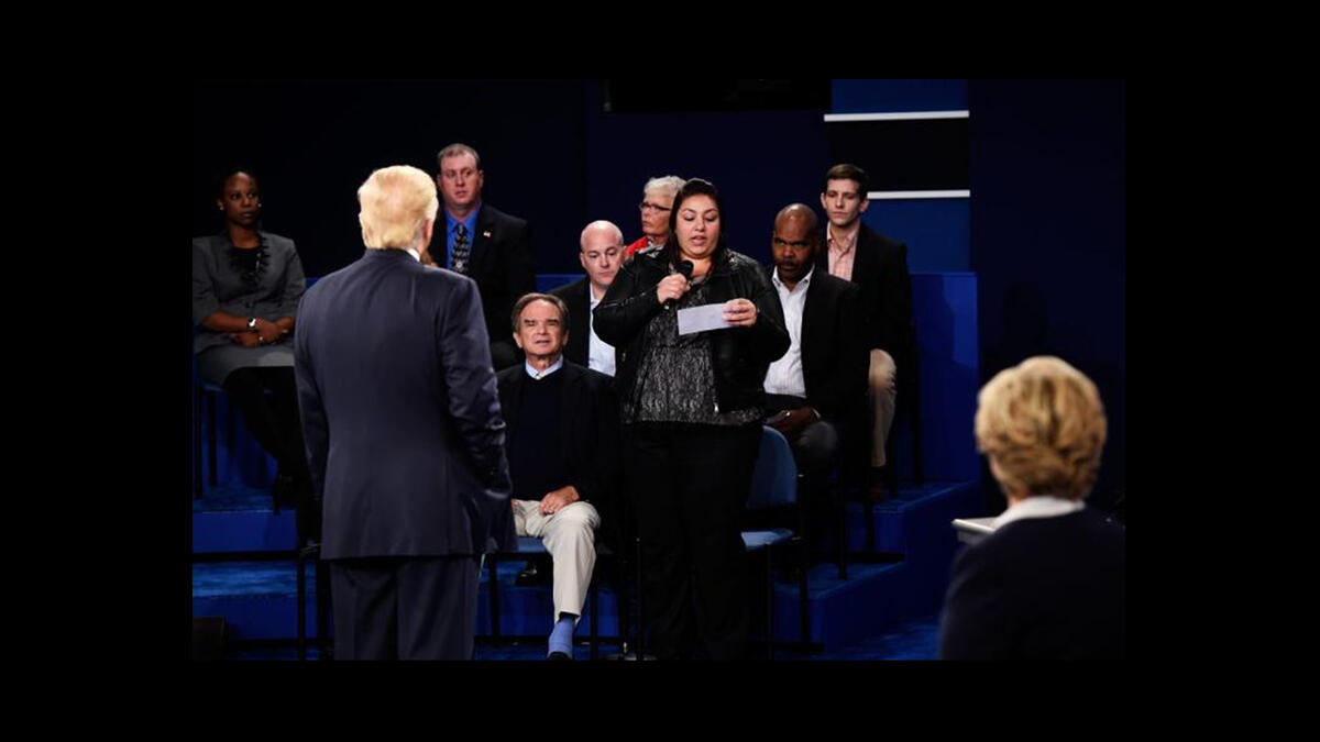Muslim woman at second debate