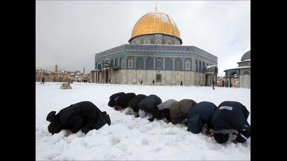 snow in Jerusalem