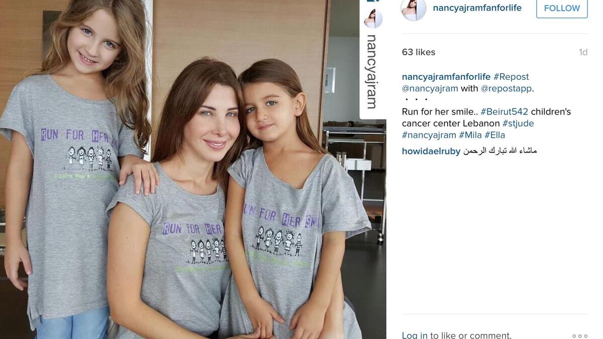 Nancy Ajram and her girls support Run For Her