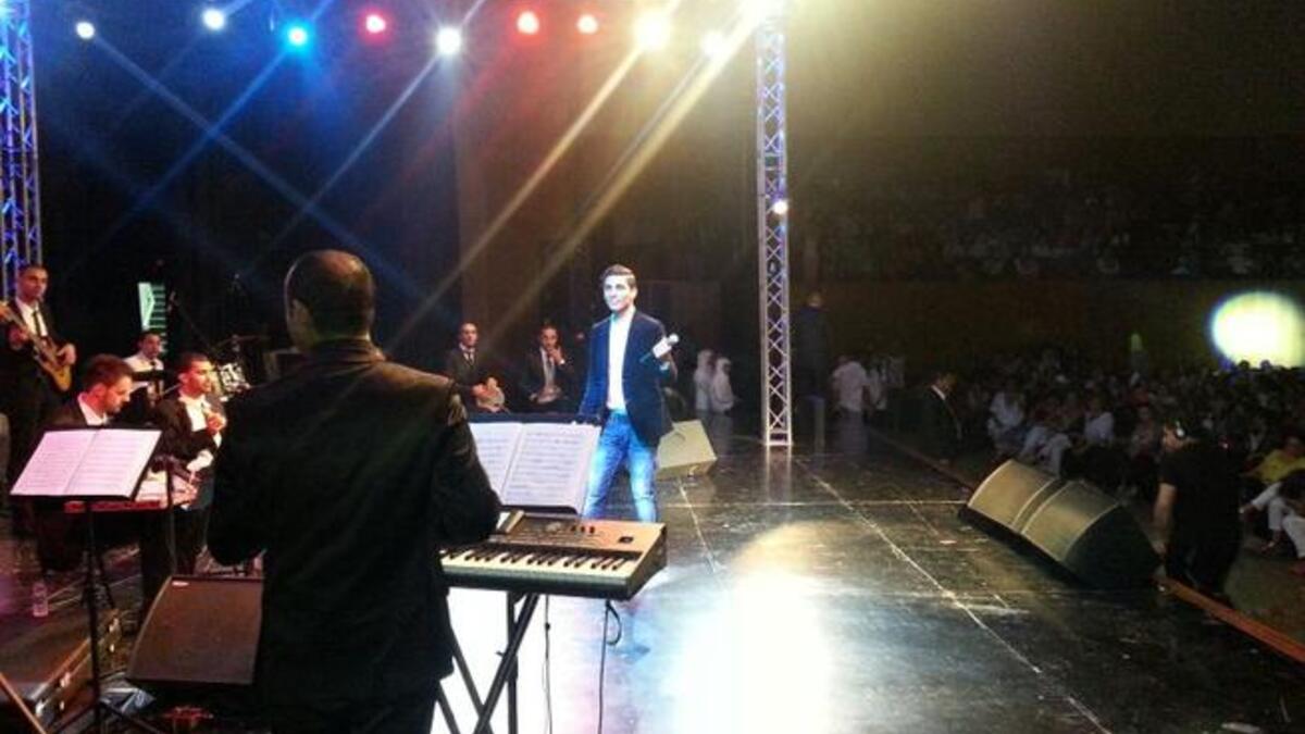 غنى الفنان محمد عساف في الحفل مجموعة من الاغاني منها "جيت بوقتك، جانا الهوا، نسيت كل الناس، امان الله، واغنيته الخاص يا هالعرب"