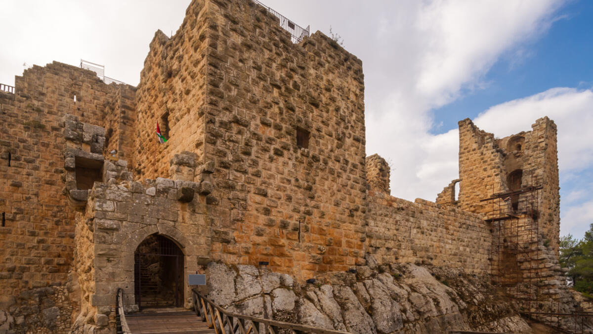 Ajloun castle is located in northern Jordan. It was built in the 12th century, and it was renovated as a fort in 1184 by Izz al-Din Usama, a general in the army of Saladin. (Shutterstock/ File Photo)