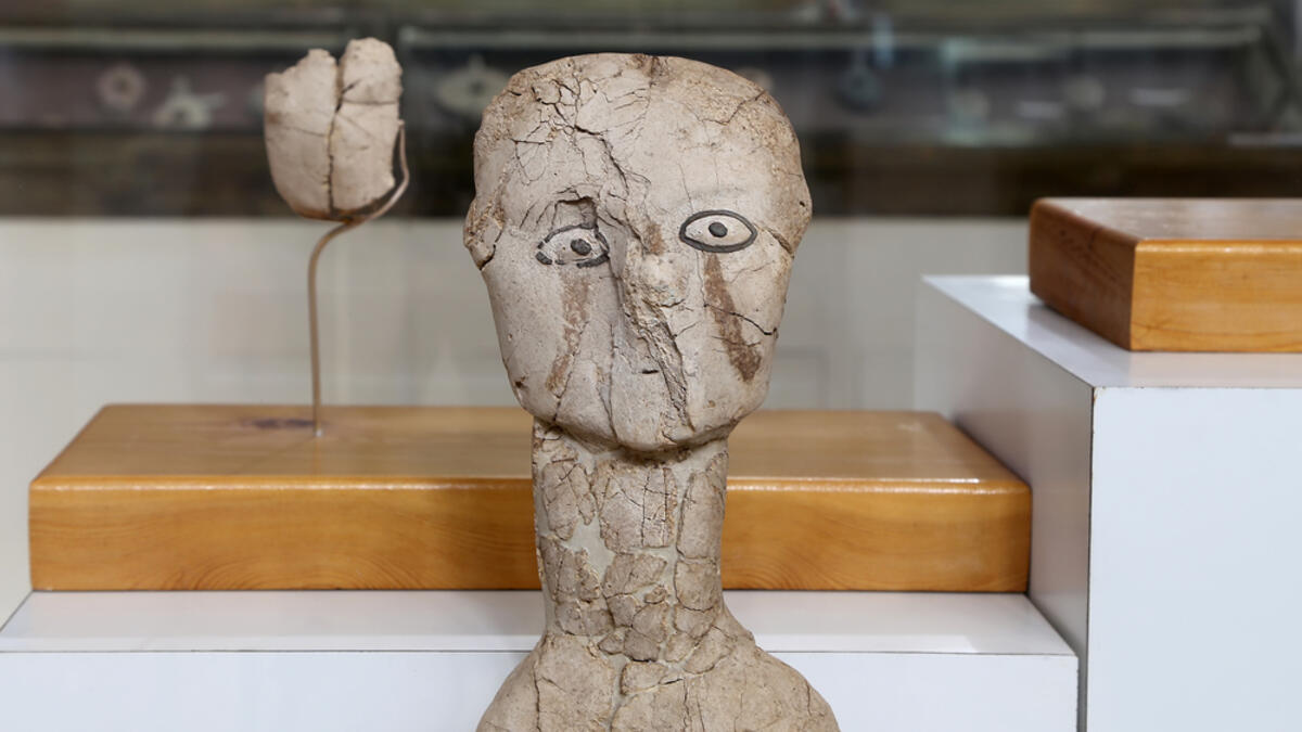 Ain Ghazal statues are the oldest ever made by humans between 6000 and 8000 B.C. Jordan Archaeological Museum. (Shutterstock/ File)