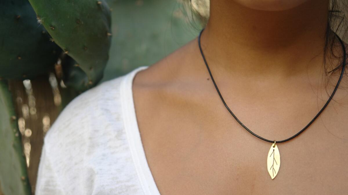 silver olive leaf necklace