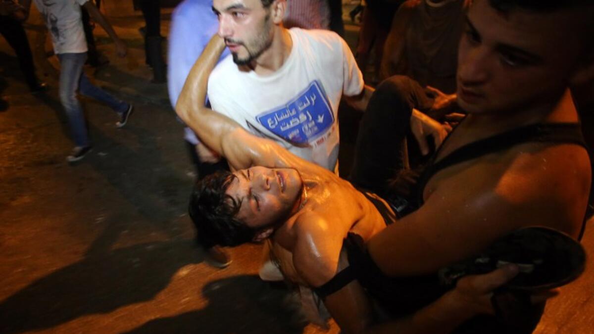 injured protesters  beirut demonstration