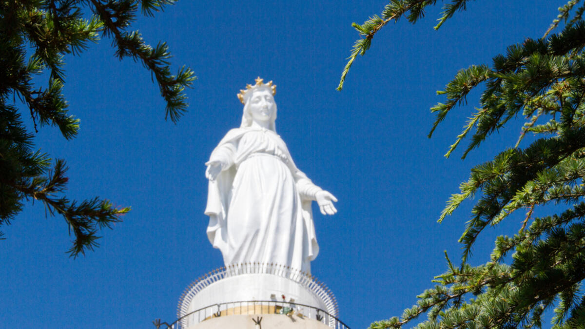 The statue of the Virgin Mary watches over the city of Junieh, Lebanon.  (Shutterstock/ File)