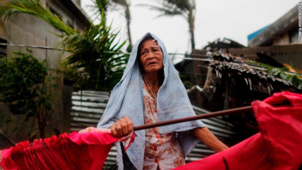 Typhoon Mangkhut slammed into the Philippines early on Saturday (Twitter)