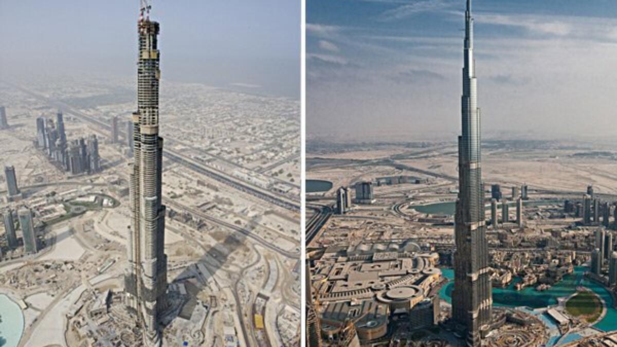 #10yearschallange for Burj Khalifa which is the tallest building in the world soaring over Dubai at 828 meters tall - That’s twice as tall as the Empire State Building.  (Twitter)