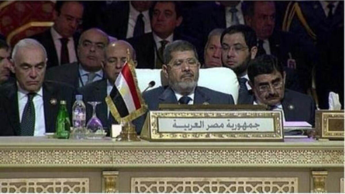 محمد مرسي في القمة العربية