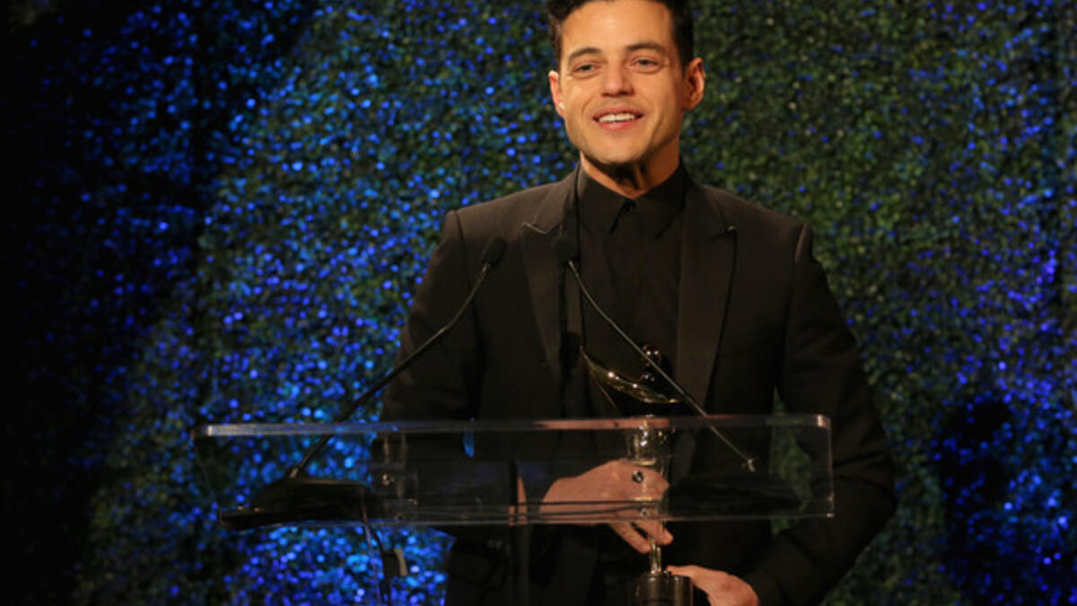 جائزة أفضل ممثل : الممثل الأمريكي- المصري رامي مالك عن دوره في Bohemian Rhapsody