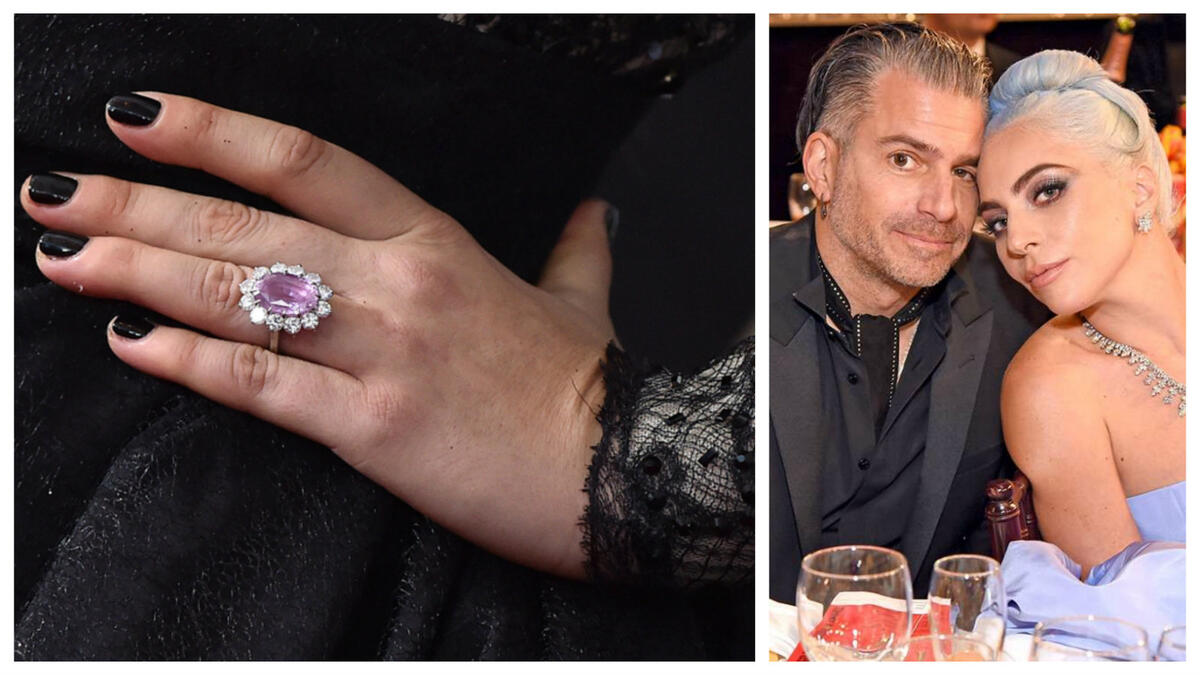 ليدي غاغا: بالرغم من انفصالها عن مدير أعمالها كريستيان كارين الا أن خاتم خطوبتها كان مصنوعًا من حجر padparadscha sapphire، وهو من السفير النادر في العالم ويزن نحو7 قيراط، ويحتوي على نحو 4 قيراط من الألماس يصل سعره لنحو 400 ألف دولار.