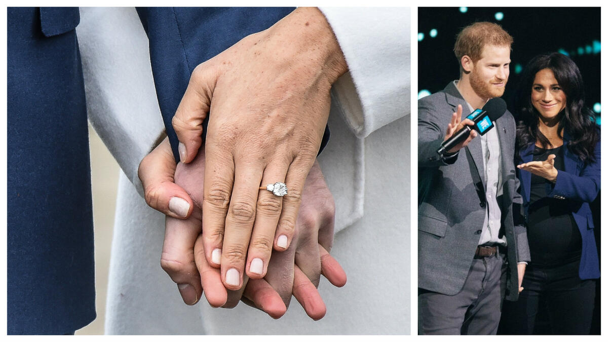 ميغان ماركل: يحمل تصميمه 3 أحجار ألماس تزن 6 قيراط، ينتمي الحجران الصغيران فيه إلى مجموعة الأميرة ديانا، صنعها مصمم المجوهرات الخاص بالملكة بالتعاون مع شركة "كليف"، بعد أن صمم الخاتم الأمير هاري بنفسه ويصل سعره لنحو 150 ألف دولار أمريكي.