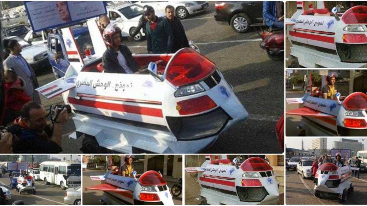 الوحش المصري: اختراع نفذه 21 شاباً مصرياً  وهو عبارة عن سيارة برمائية وتطير أيضاً، لكن التجربة انتهت بفشل السيارة في الطيران ثم تعطلها وهي تسير، ما دعا المصريين للسخرية من هذا الاختراع ليقوم صاحبه بحرقة.