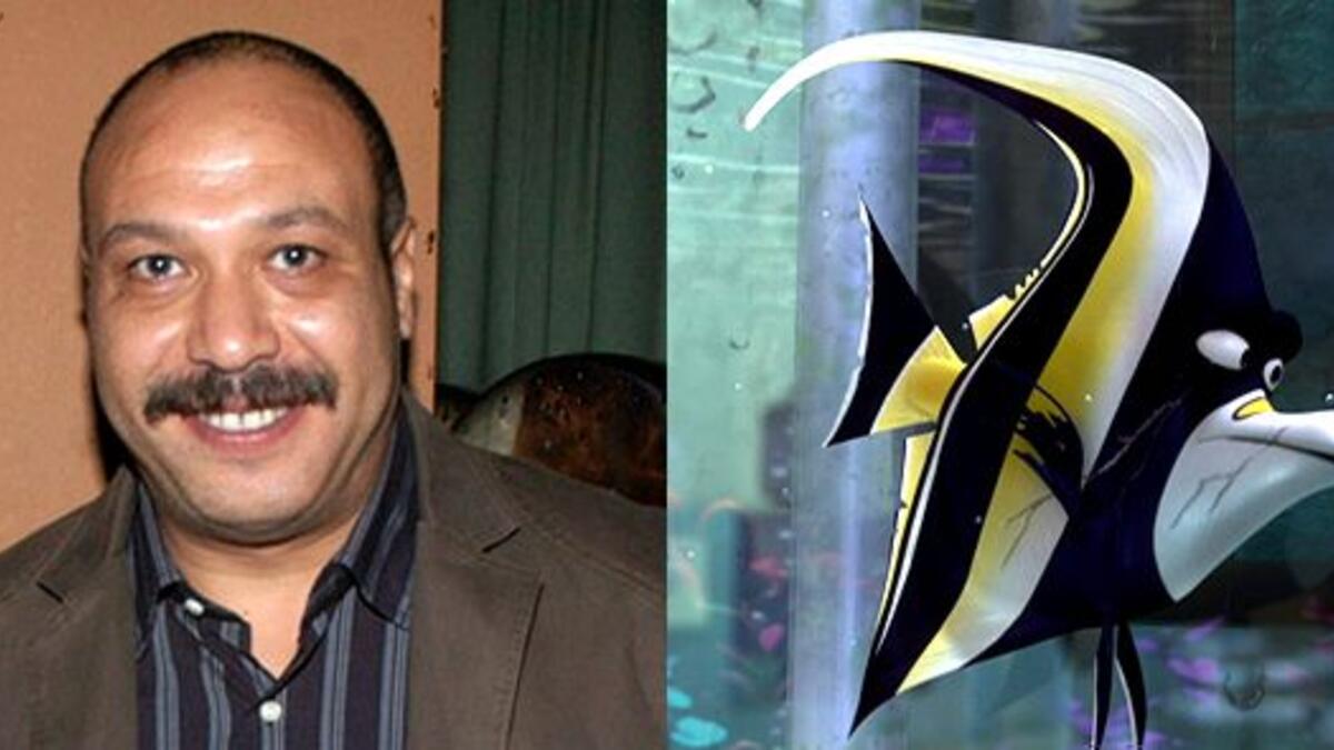 النجم الراحل خالد صالح أيضاً كانت له مشاركة في أفلام ديزني، حيث قدم شخصية جل في الفيلم الشهير البحث عن نيمو.