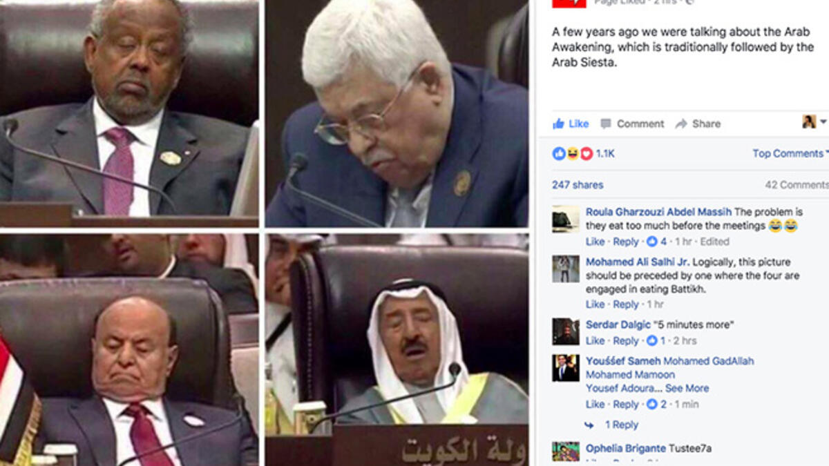 The Arab Summit was a snooze-fest all around, really - we’re betting that a post-mansaf food coma is to blame here.