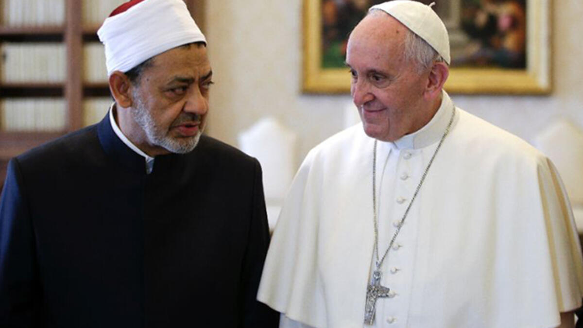 Earlier this year, Pope Francis met with the grand imam of Al-Azhar, Sheikh Ahmed al-Tayeb, after a long break in relations between the two institutions. Al-Azhar previously broke off relations with the Vatican to protest comments made by then-Pope Benedict XVI.