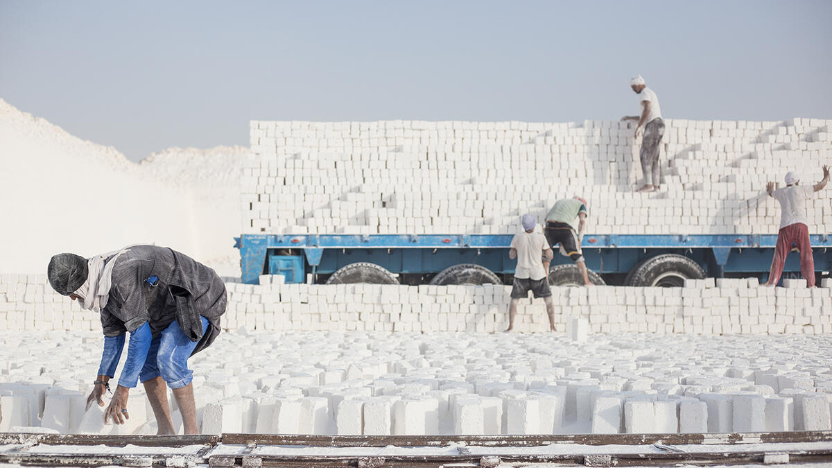 Egypt limestone workers