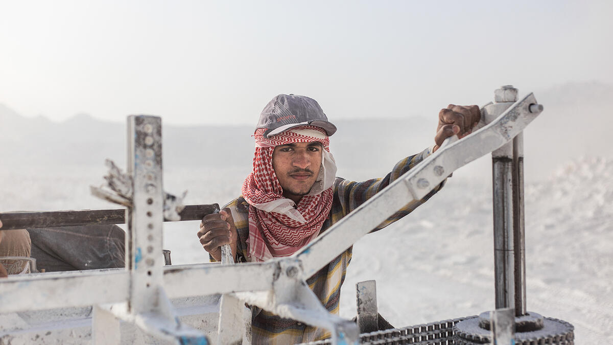 Egypt limestone workers
