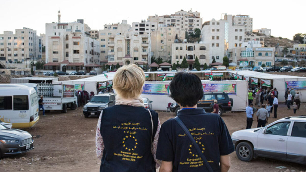 Jordan welcomed independent, international observers from the European Union, China, the Arab League, and others who monitor the electoral process and then present reports on their findings. They are particularly interested in seeing how the new election law, which abolished the one-person, one-vote system, will play out.