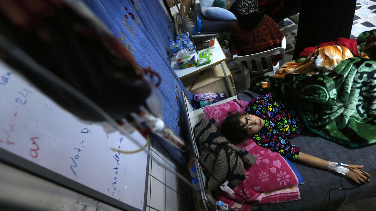 The battle for Mosul destroyed many hospitals and made access to medical supplies difficult. According to Medicine Sans Frontier, many patients died as they could not be provided with the intensive care they needed. Here, an Iraqi child that fled the fighting in Mosul receives treatment in a hospital in Arbil.