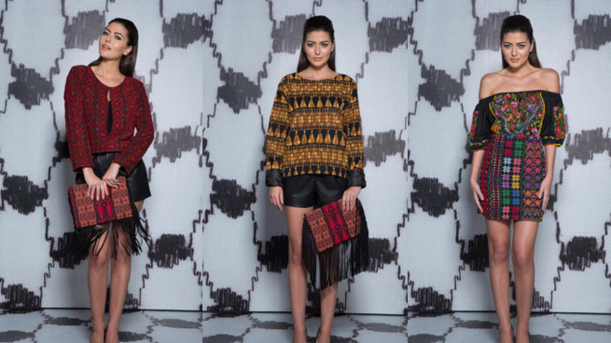 A collection by the brand Mochi showcases traditional methods of embroidery on chic dresses and jackets. Mochi was founded by Palestinian designer Ayah Tabari who works closely with local communities “to design a collection that truly and authentically represents its origins.” (All Things Mochi)