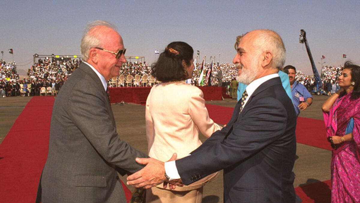 King hussein shimon peres
